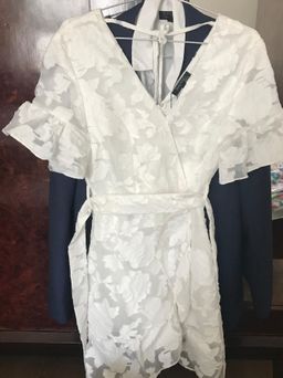 Bariano Embroidered lace mini dress size 8 for rent on The Volte - image 3