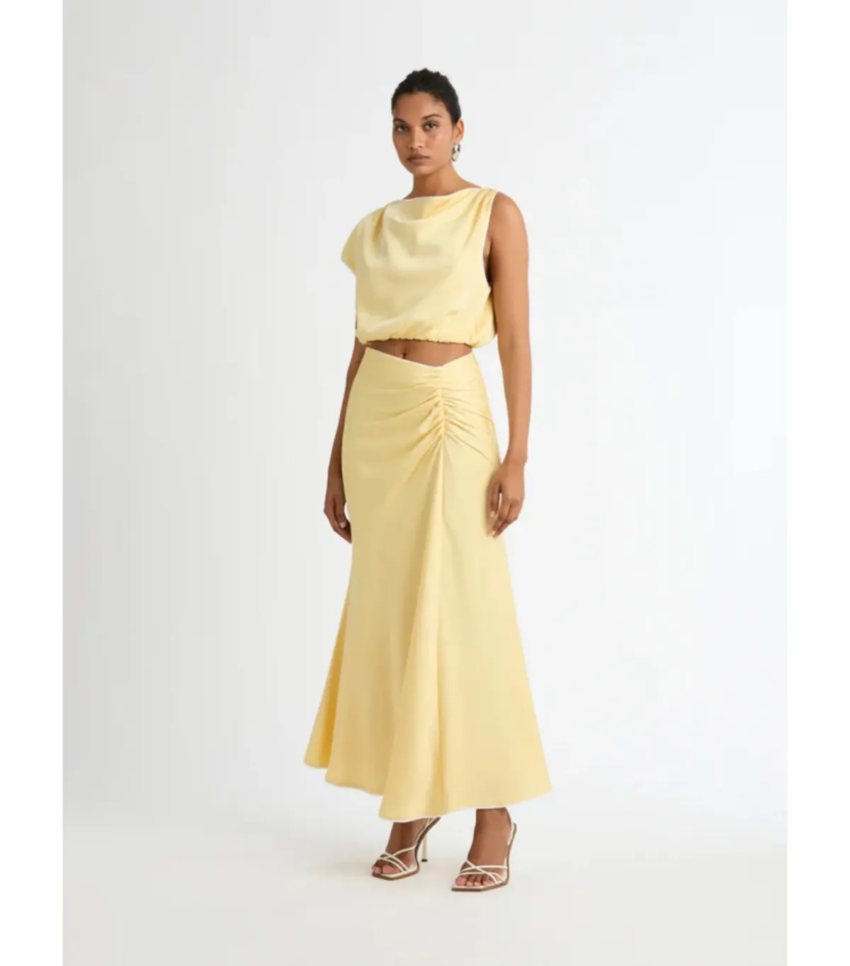 Sheike Milani Top and Midi Skirt in Lemon Size AU 6 - Image 1