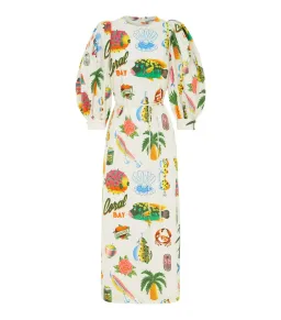 Alémais Samaki Puff Sleeve Midi Dress Print Size AU 12   for rent on The Volte - image 6