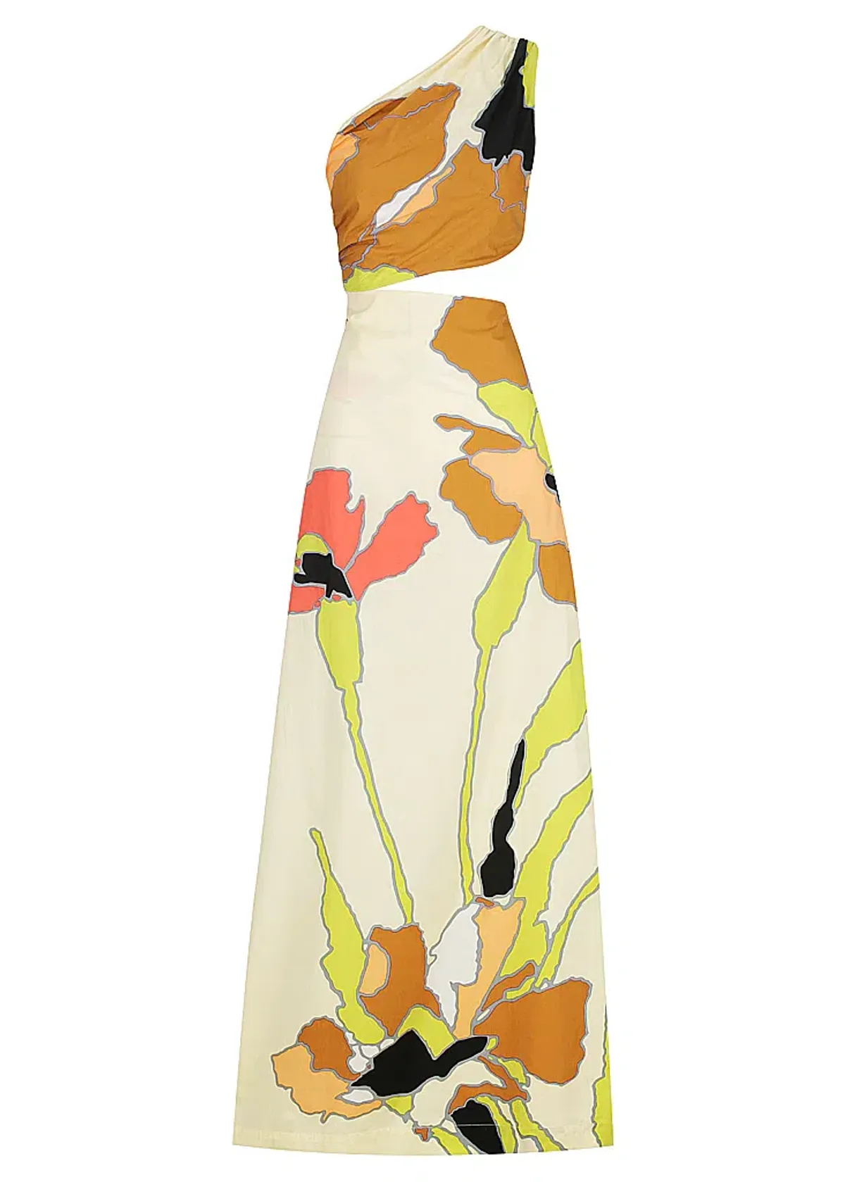 SWF Asymmetric Cut Out Maxi Dress Picture Perfect Size 6 - Image 1