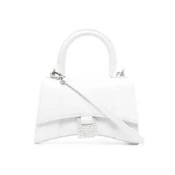 Balenciaga Hourglass Bag Crystal Logo White Size XS for rent on The Volte - image 1