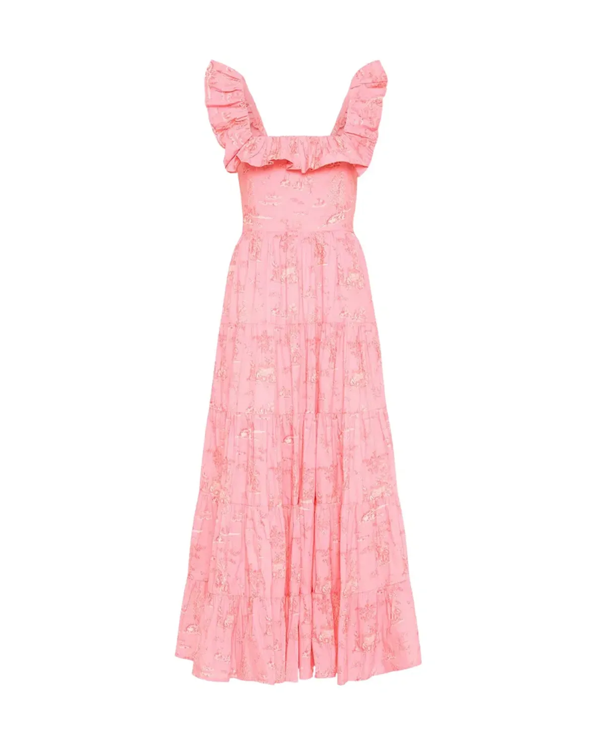 Palm Noosa Leon Midi Dress in Pink Province Size 6 - Image 3