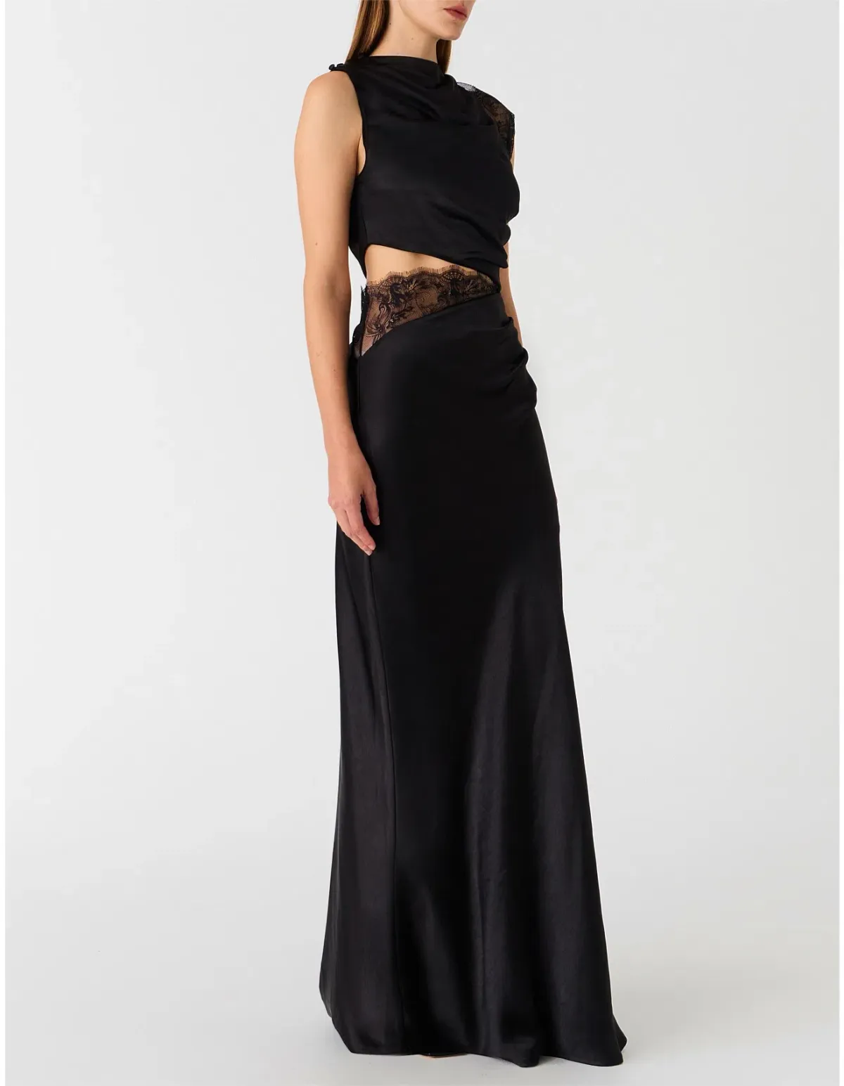 MISHA Kimora Satin Dress Black Size 12 - Image 2