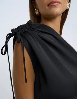 By Johnny One Shoulder Jasmine Maxi Dress Black Size 8 for rent on The Volte - image 5