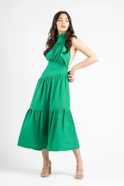 One Fell Swoop Serendipity Maxi Dress Fern Green Size 8 for rent on The Volte - image 1