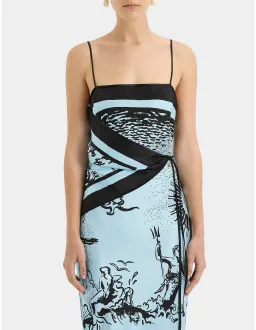 Sir the label Dreamwood Scarf Midi Dress in Brise Soleil Size 2 / AU 10 for rent on The Volte - image 3