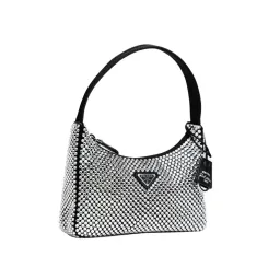 Prada Satin Crystal Bag Black  for rent on The Volte - image 2