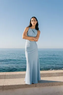 One Fell Swoop Kota Maxi Dress in Blue Jean Size AU 10 for rent on The Volte - image 1