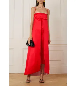 Bernadette Philippe Duchesse Stain Gown Red Size AU 6   for rent on The Volte - image 1