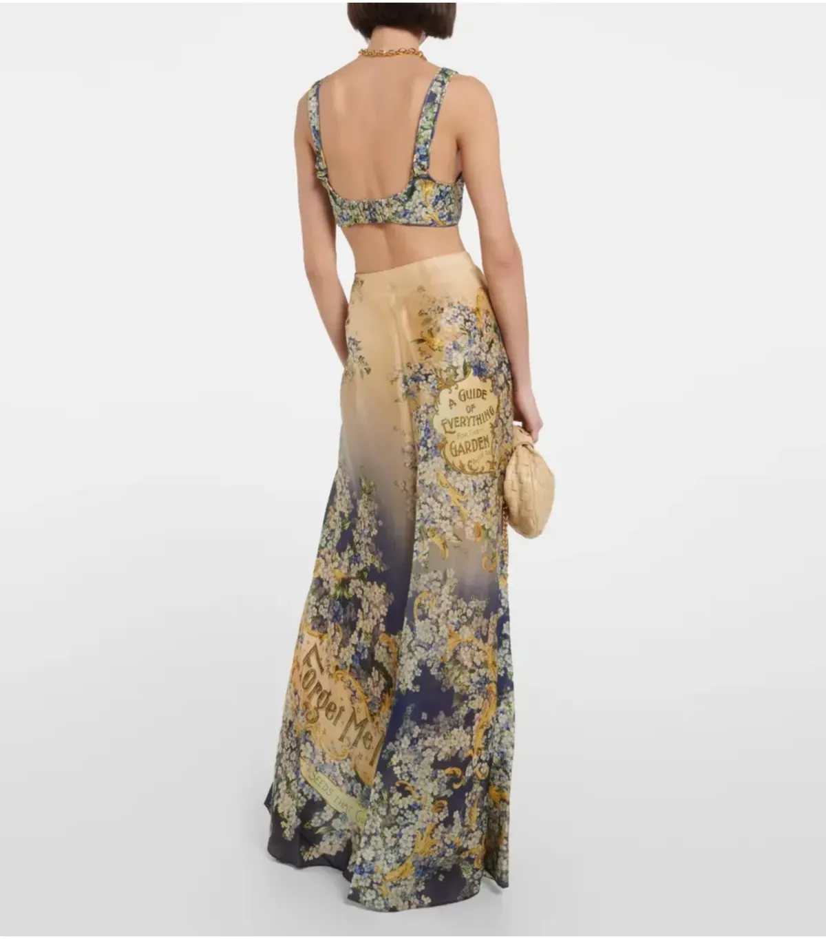 Zimmermann Tama Bralette Size 2 / AU 10 and Bias Flare Skirt Size 0 / AU 6 Set Forget Me Knots - Image 3