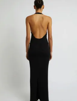 CHRISTOPHER ESBER Tailored Sloped Halter Dress in Black - size 8  for rent on The Volte - image 4