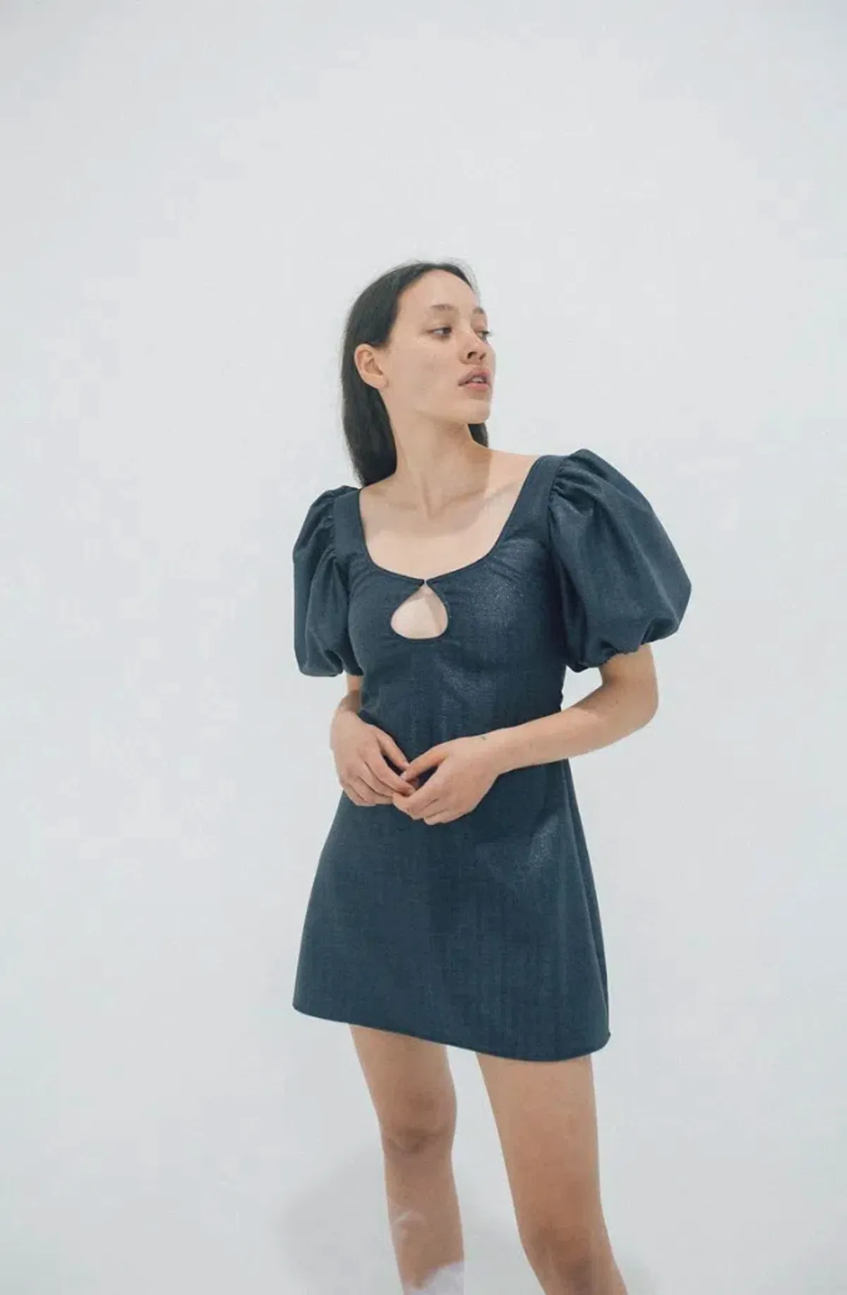 Georgia Alice Mia Mini Dress - Navy Sparkle Size 6  - Image 2