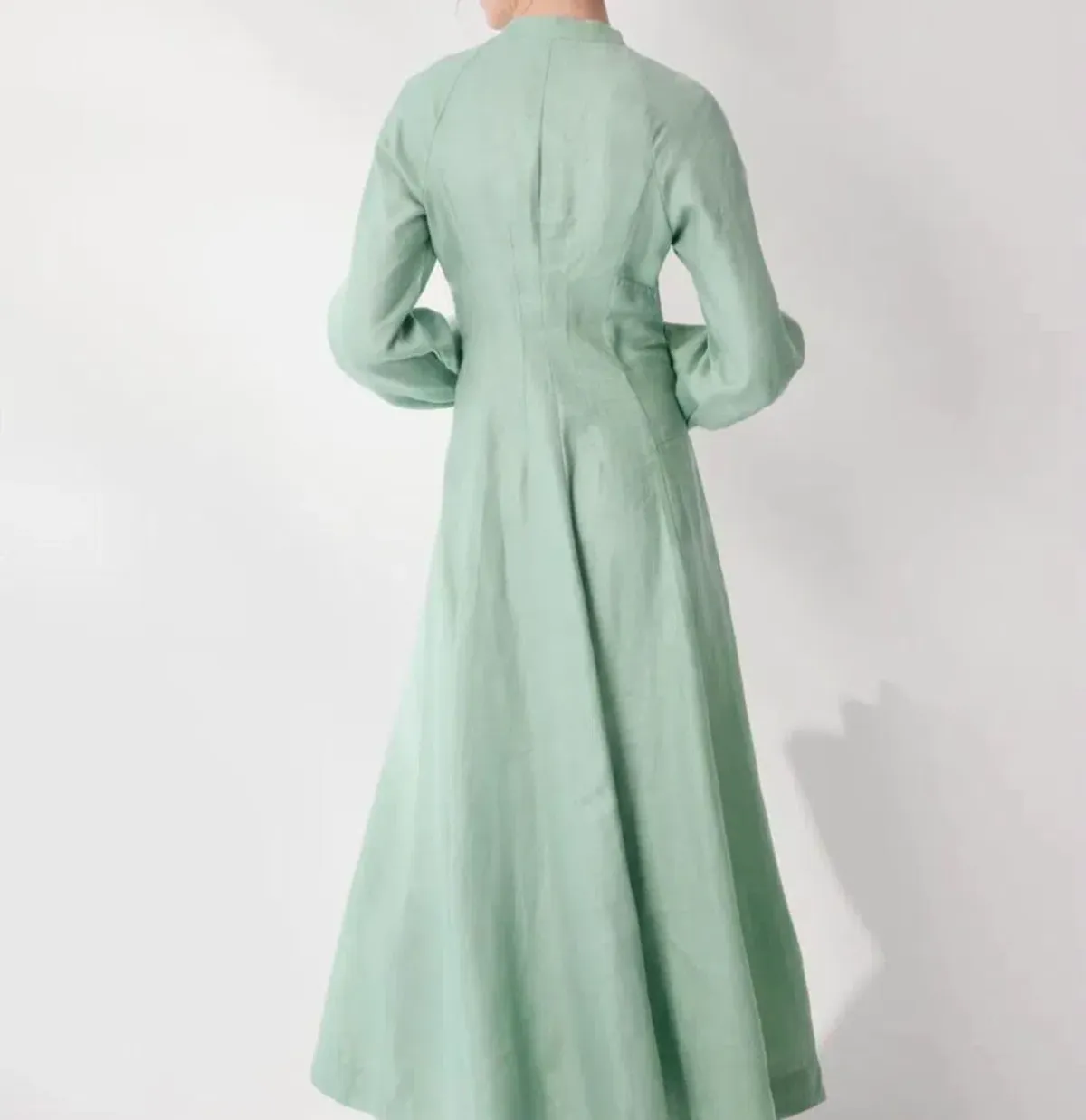 Morrison Tilly Linen Midi Dress in Sea Green Size 3 (AU 12) - Image 3