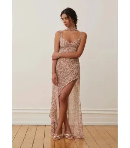 Arcina Ori Amelie Dress in Floral Mauve Size L / AU 12 for rent on The Volte - image 1