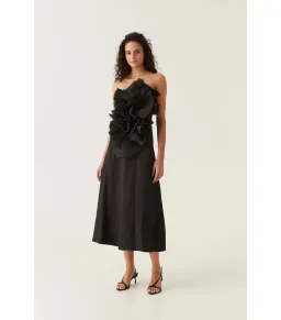 Aje Energy Midi Dress in Black Size AU 8  for rent on The Volte - image 2