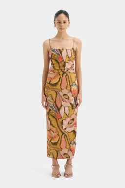 Sir the Label Talulah Column Midi Dress Sanderling Floral Size 0P / AU 6 Petite for rent on The Volte - image 2