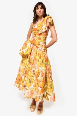 Alemais Silas One Shoulder Maxi Gown Multi Size 10 for rent on The Volte - image 1