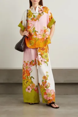 ALEMAIS Silas Shirt & Pant Set Floral Multi Size 10 for rent on The Volte - image 16