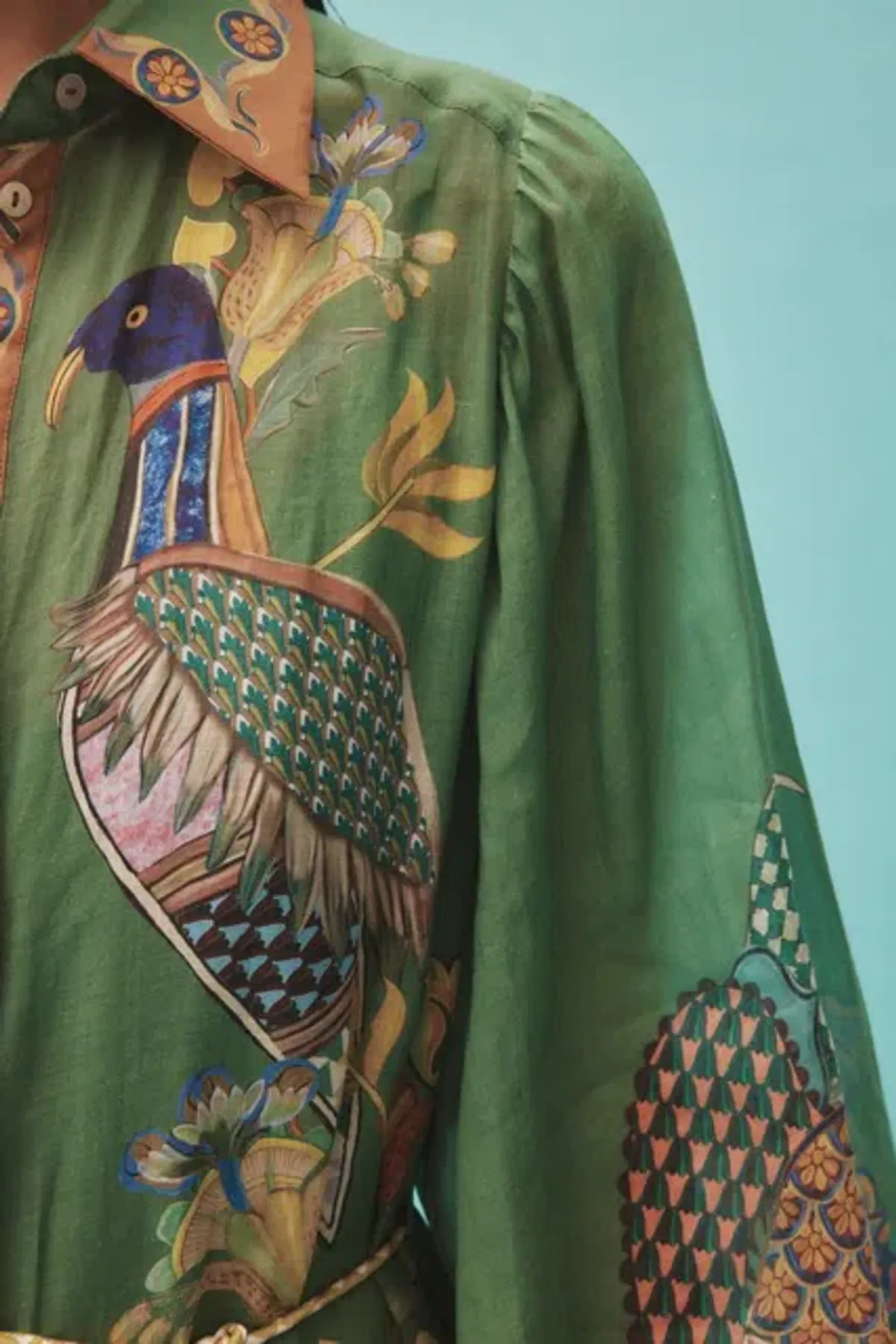 ALEMAIS Birdie Shirtdress in Jade Size 10 AU - Image 12
