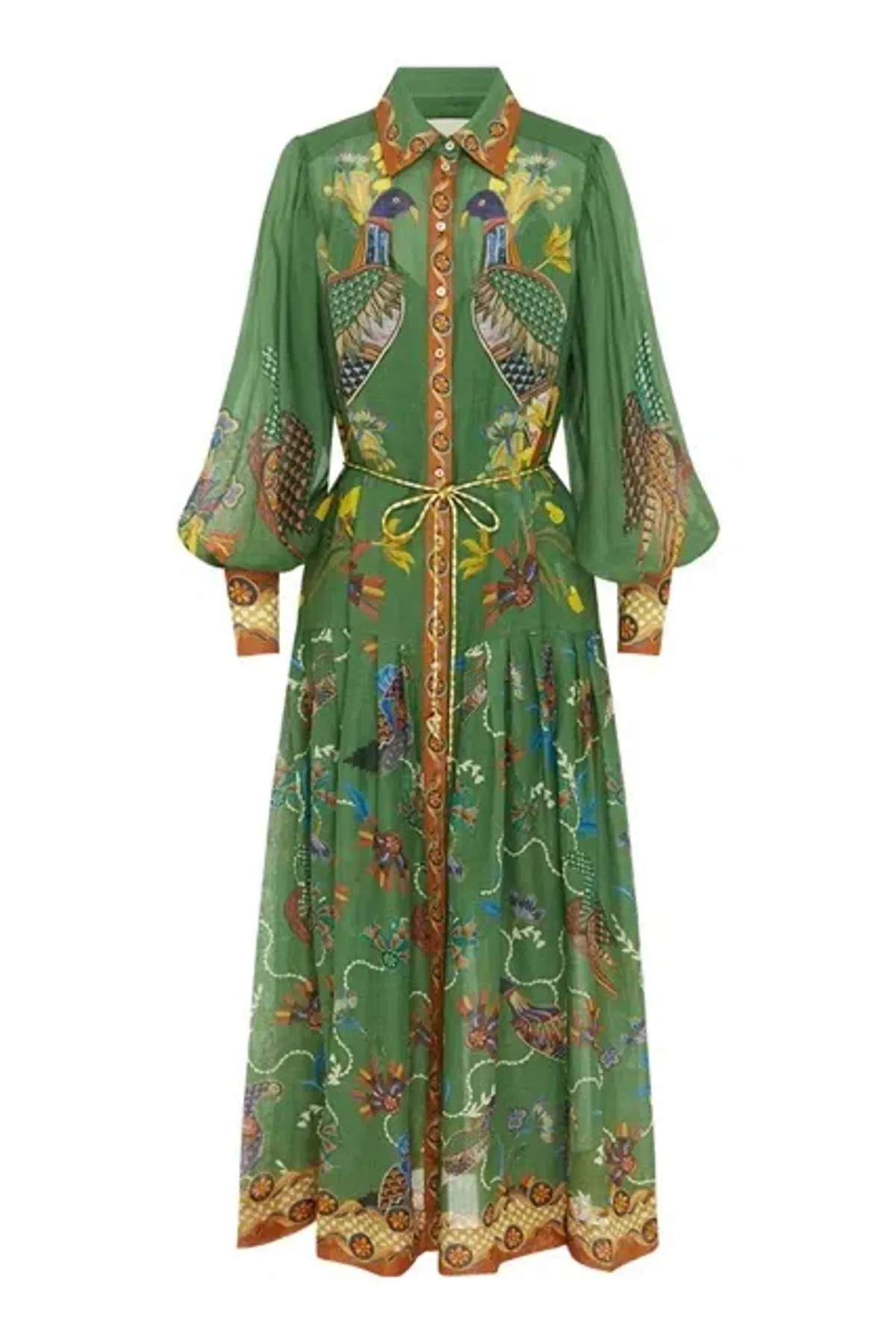 ALEMAIS Birdie Shirtdress in Jade Size 10 AU - Image 14