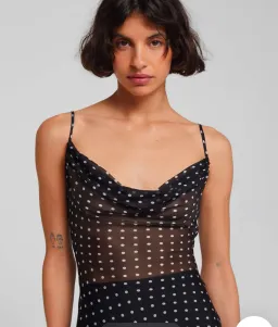 Rat & Boa Giselle Polka Dot Sheet Maxi  Dress Black Size Xxs / Size 6  for rent on The Volte - image 8