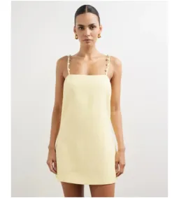 Lover Alizzi Beaded Lover Dress Soft Yellow Size 10  for rent on The Volte - image 3