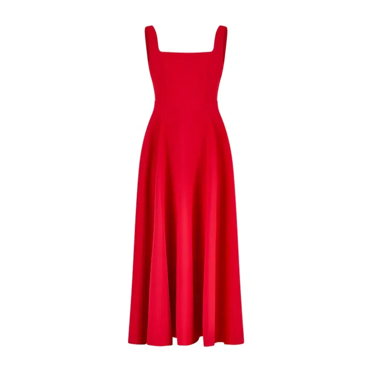Odd Muse The Ultimate Muse High Waist Square Neck Midi Dress Red Size 10 - Image 4