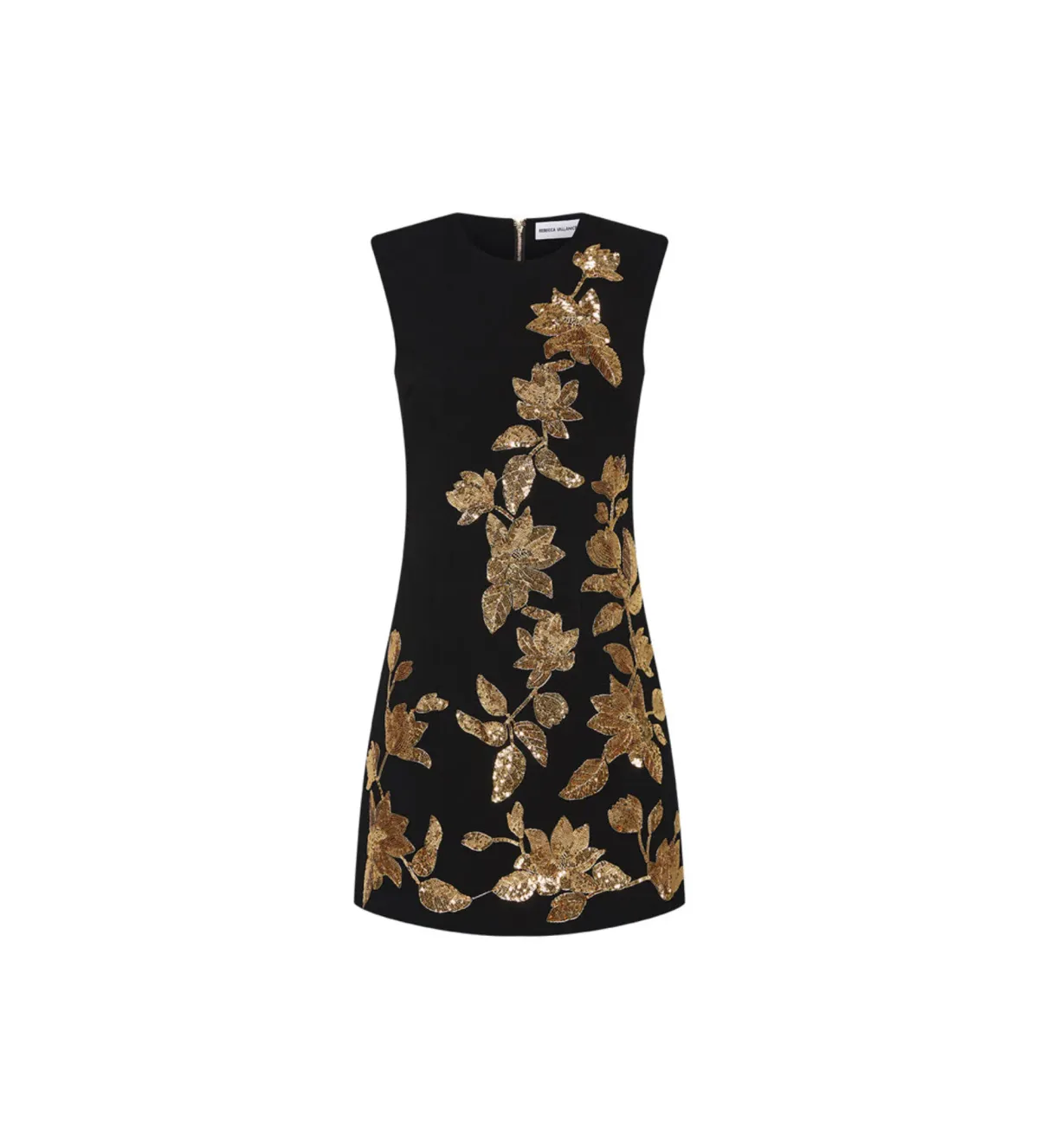 Rebecca Vallance Versailles Mini Dress Black/Gold Size 12 - Image 3