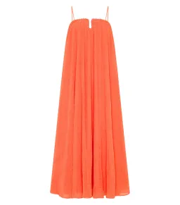 Aje Filigree Sweetheart Midi Dress in Sunset Orange Size AU 16 for rent on The Volte - image 4