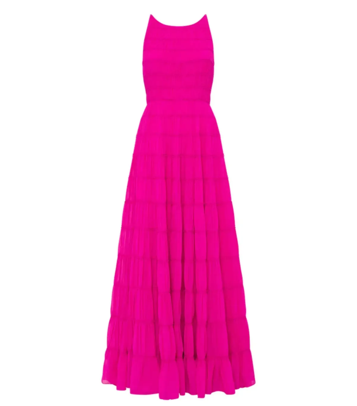 Aje Rosewood Ruched Maxi Dress Magenta Size AU 16 - Image 3