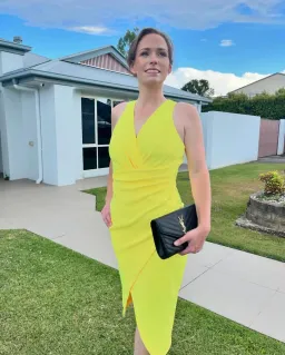 Sheike Amelia Midi Dress Yellow Size 8 for rent on The Volte - image 2