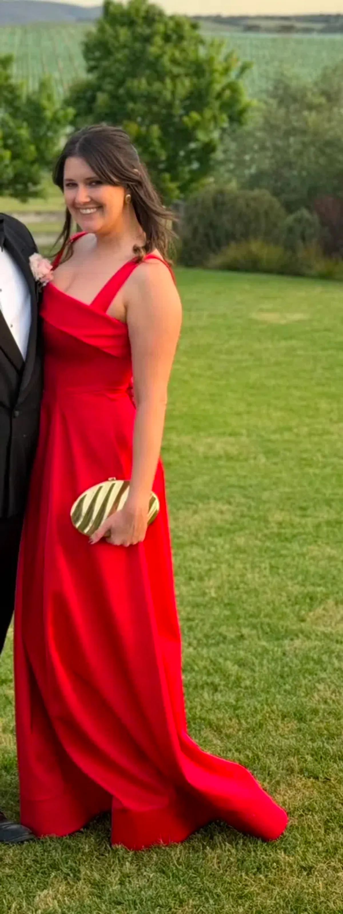 Rachel Gilbert Sera Gown Maxi Dress in  Red Size 3/ AU 12  - Image 2