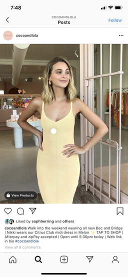 Bec & Bridge Citrus Club Midi Dress Yellow Size 6 for rent on The Volte - image 4