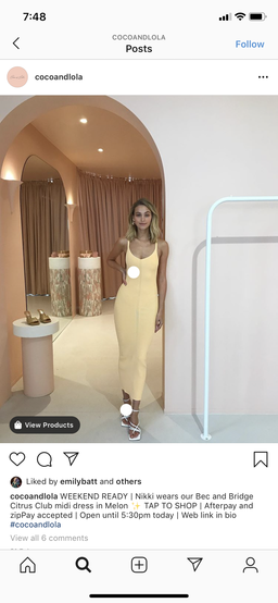 Bec & Bridge Citrus Club Midi Dress Yellow Size 6 for rent on The Volte - image 3