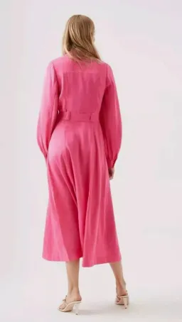 Aje Sophie Shirt Midi Dress Pink Size AU 6 for rent on The Volte - image 2