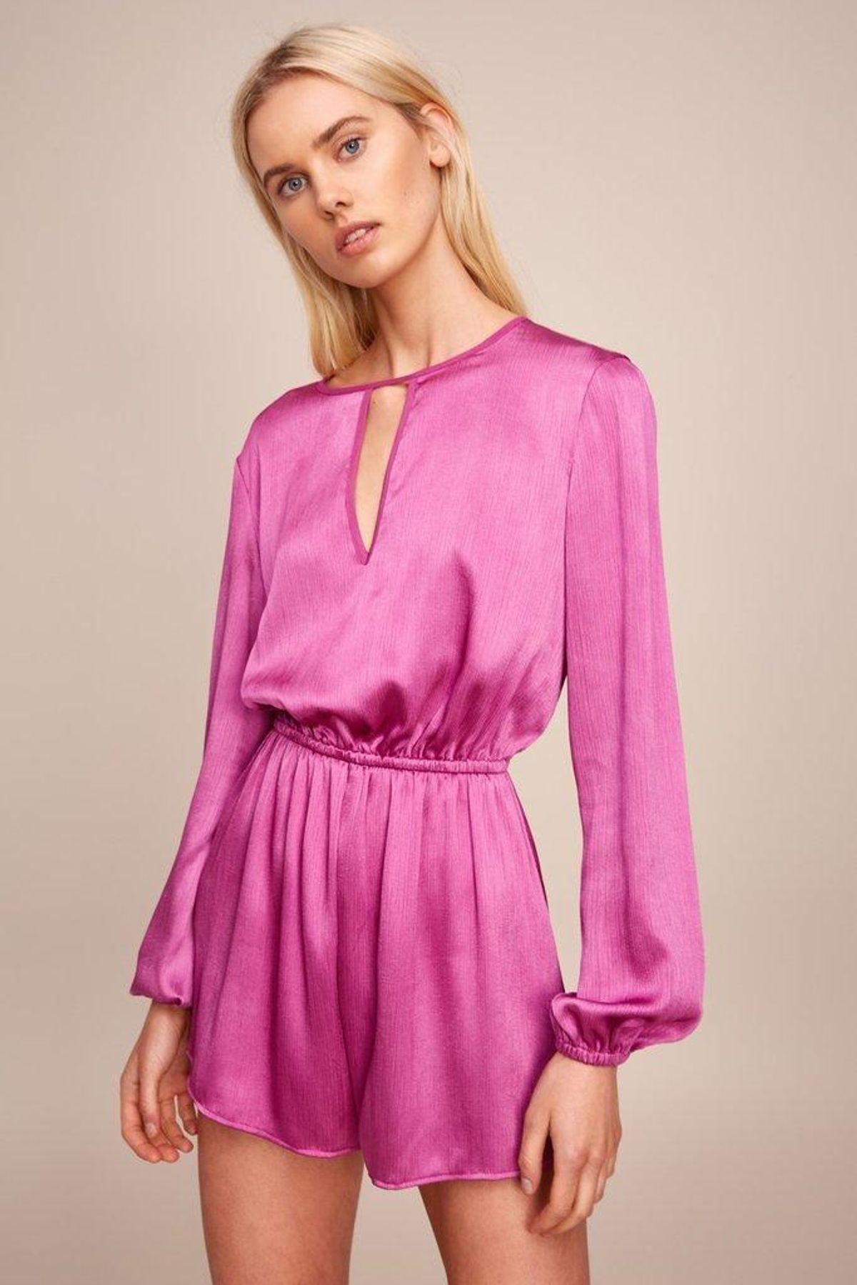 The Fifth Label  Estella Long Sleeve Playsuit in Orchid Pink Size 8 - Image 1