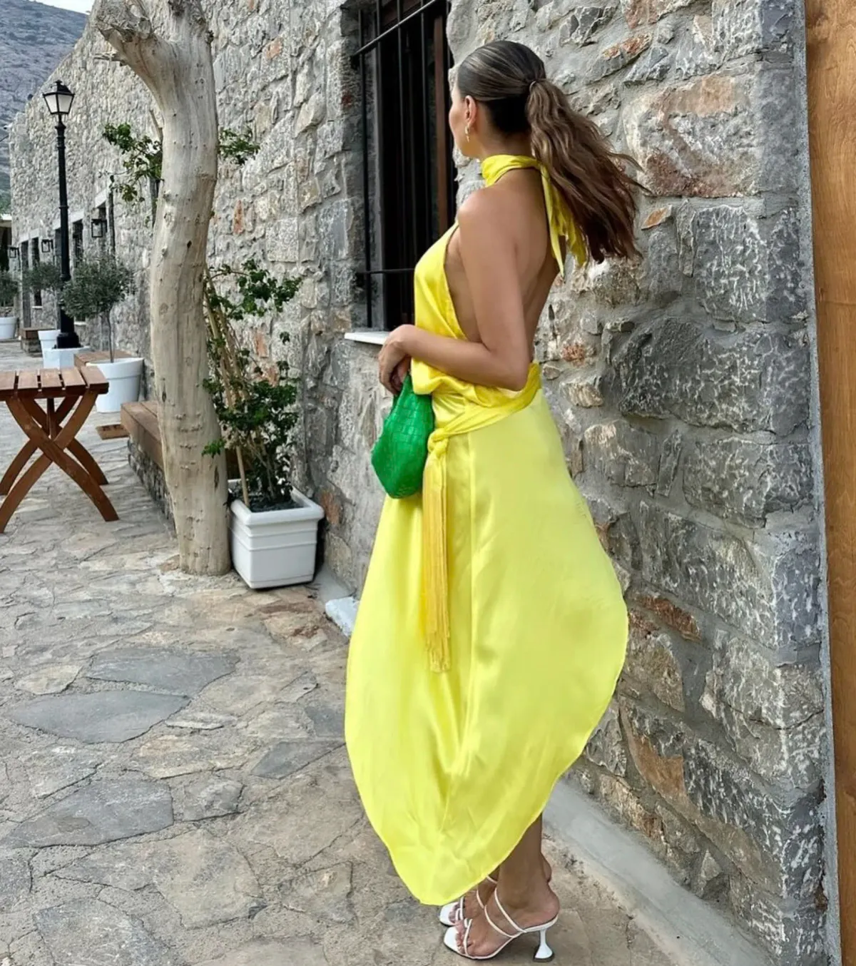 Mirae Paris Amos Sunrise Dress Jaune Yellow Size 8 - Image 6