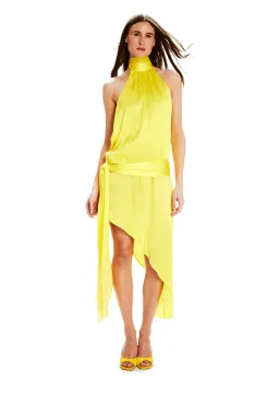 Mirae Paris Amos Sunrise Dress Jaune Yellow Size 8 for rent on The Volte - image 1