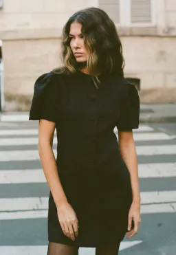 Faithfull the Brand Emma Mini Dress Black Size 10 for rent on The Volte - image 3