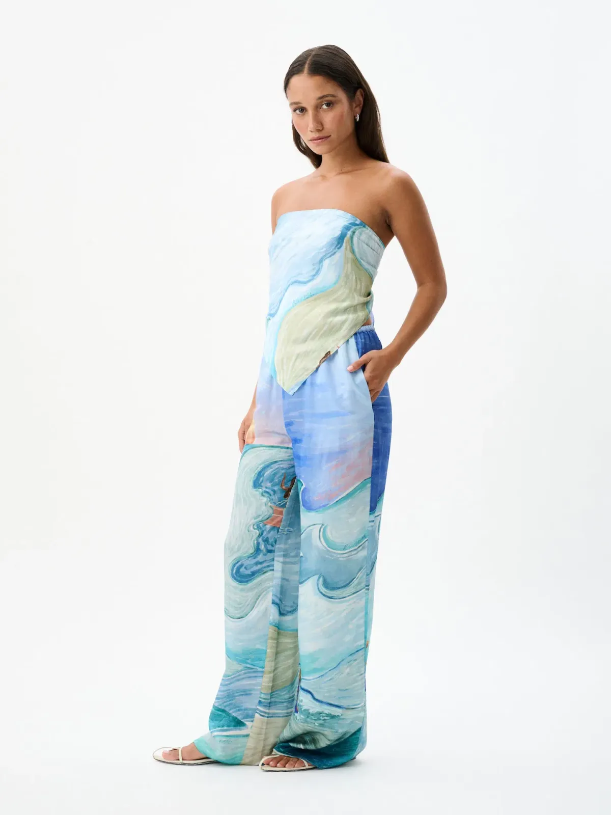 Roame Farrah Scarf Top & Taj Pant Apres Surf Size 6 - Image 1