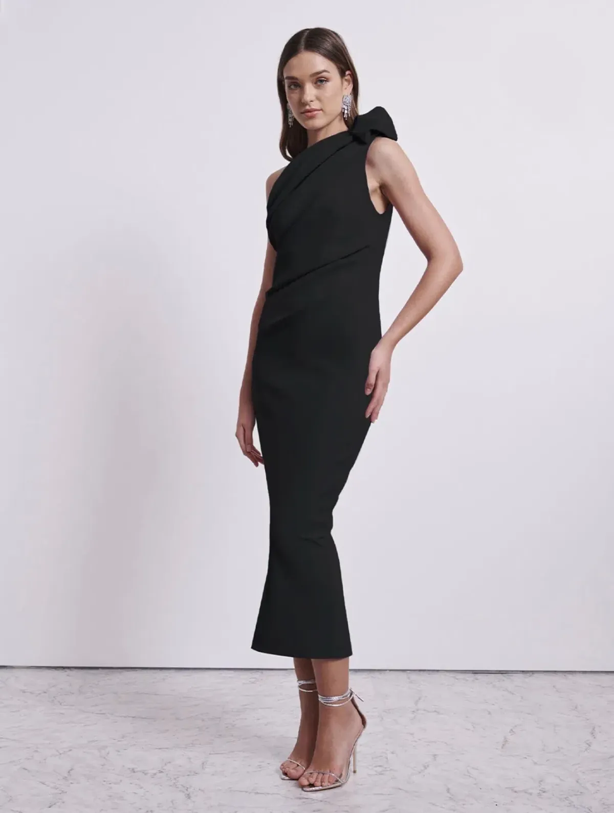Rachel Gilbert Merida Midi Dress Black Size 4 (AU 14) - Image 1