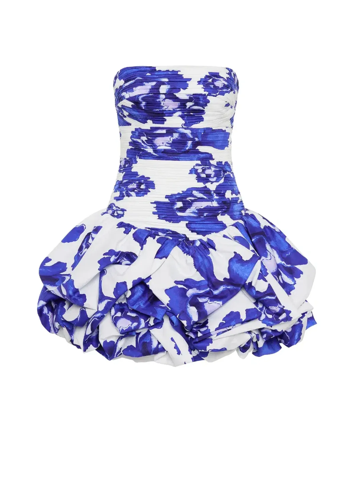 Aje Violette Bubble Hem Mini Dress in Boldly Blooming Cobalt Size AU 10 - Image 6