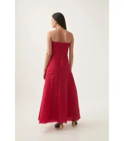 Aje Soundscape Maxi Dress Scarlet Red Size AU 10 for rent on The Volte - image 3