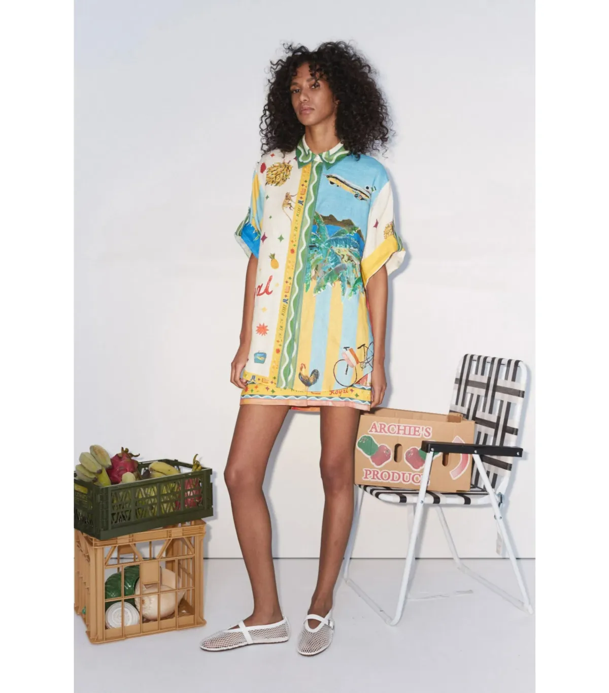 Alémais All Aboard Shirt and Skirt Multi Size AU 16 - Image 1