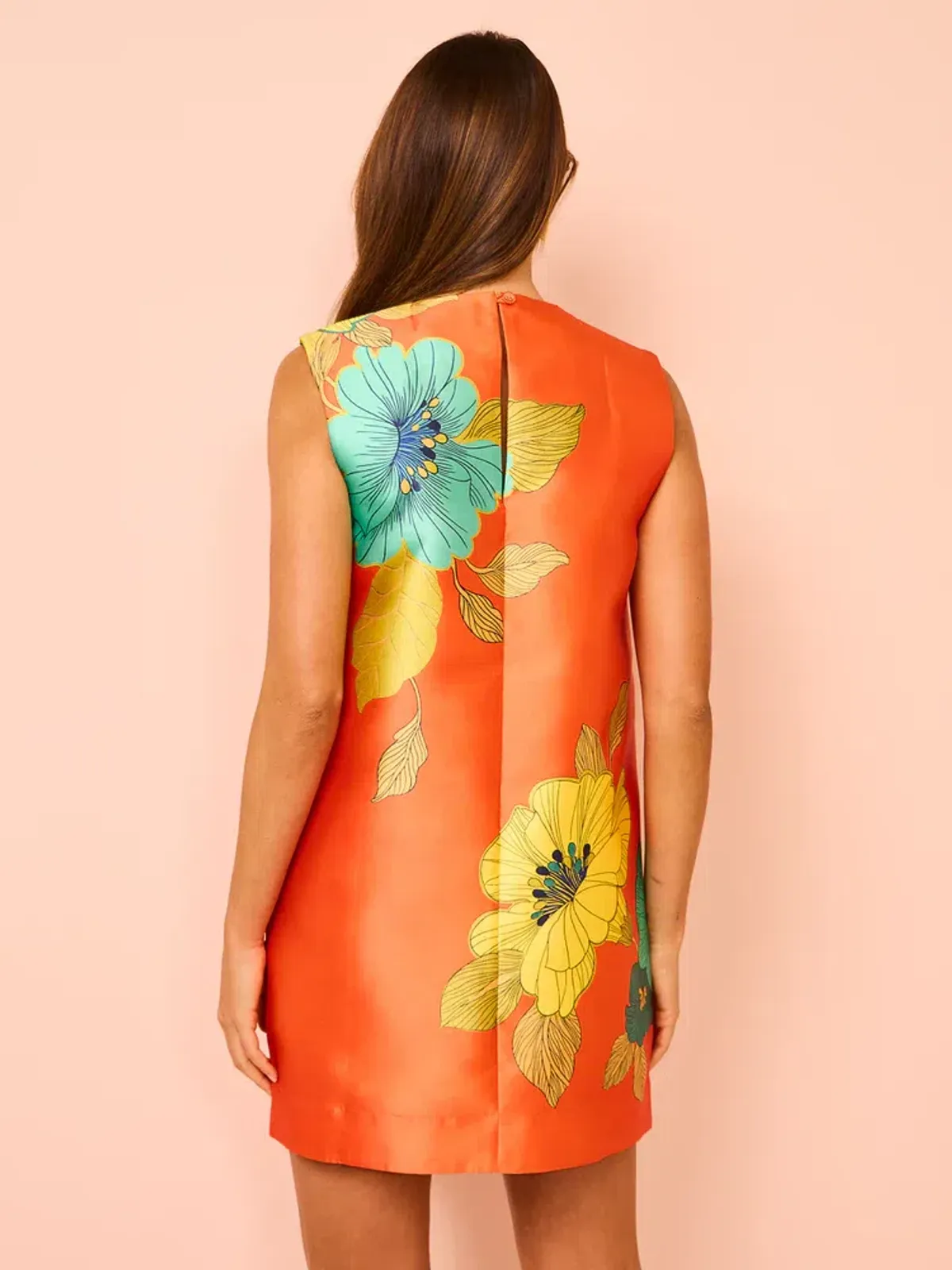Alémais Piato Mini Dress Orange Print Size AU 10   - Image 7