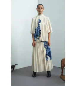 Alemais Rider Pleated Blouse and Skirt Print Size AU 12  for rent on The Volte - image 1