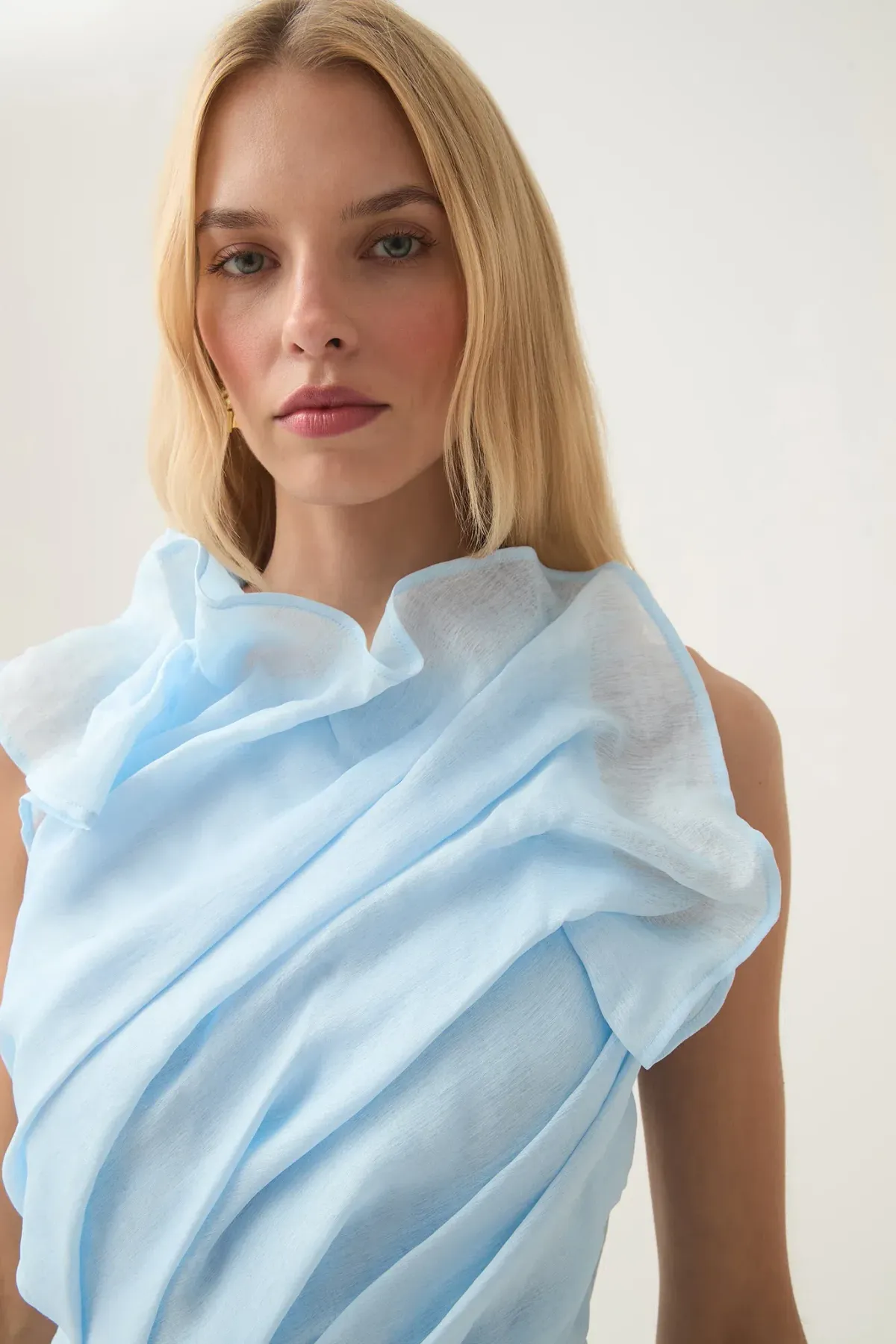 Aje Genesis Midi Dress in Sea Breeze Blue Size 14 - Image 5