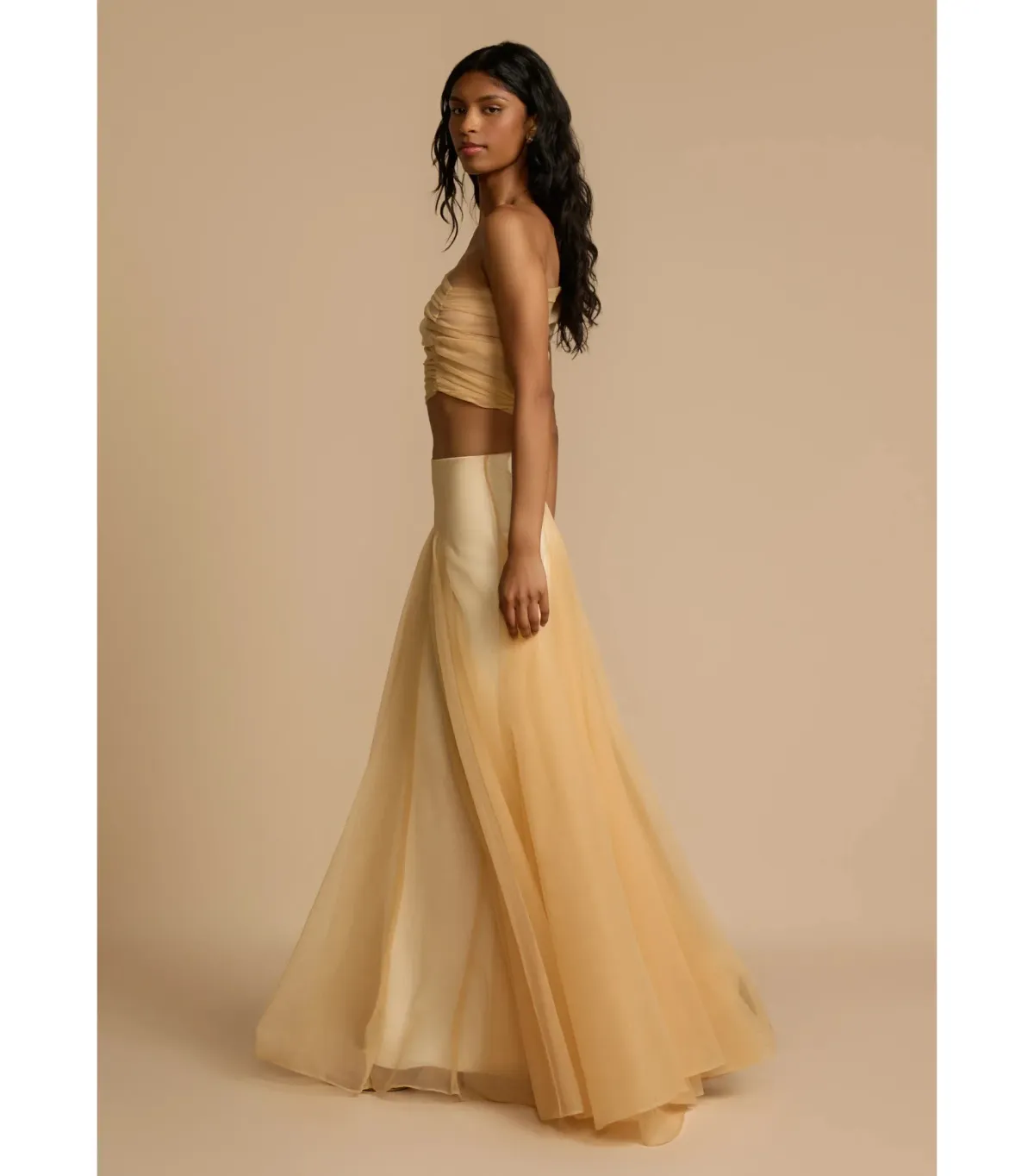 Arcina Ori Violetta Top and Skirt Set in Champagne Size AU 8 - Image 3