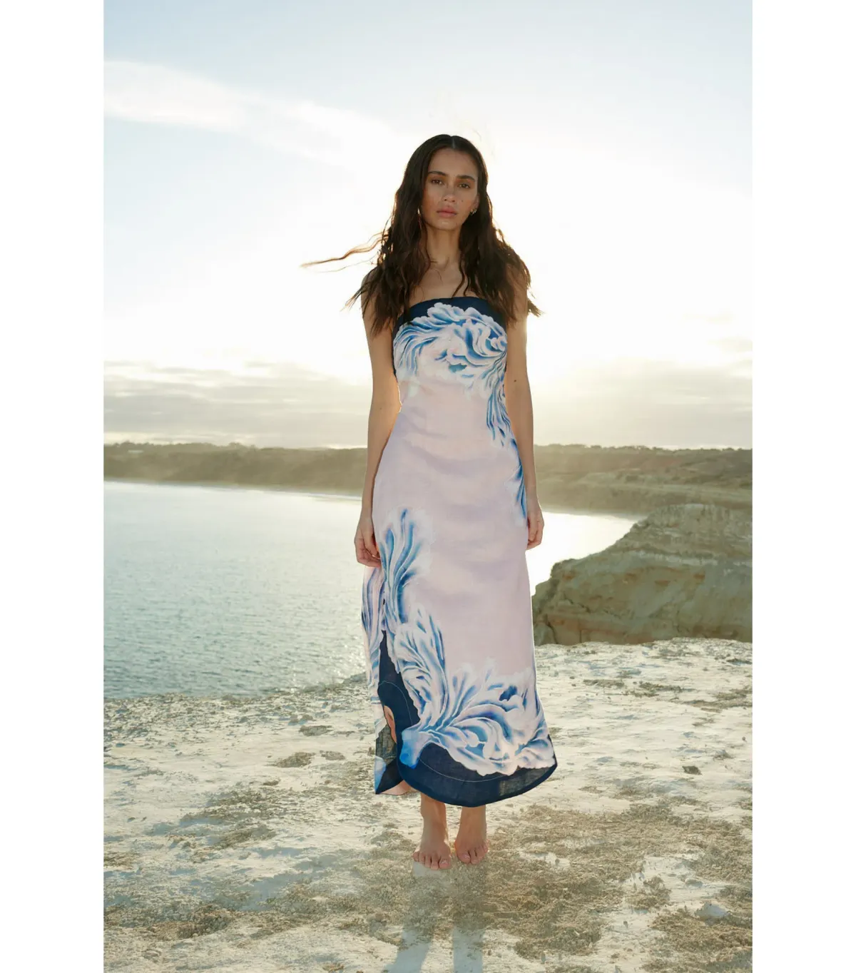 Aston Studio Maeve Dress in Seashell/Iceberg Size AU 10 - Image 1