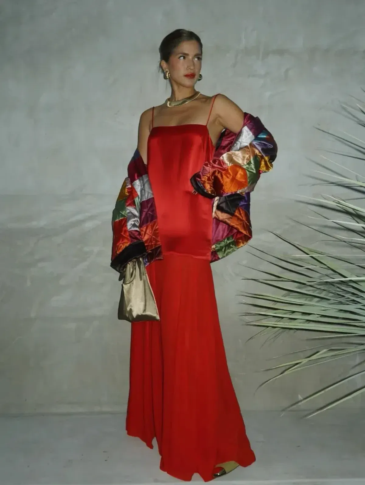 Shona Joy Moraya Dropped Waist Maxi Dress Chili Size AU 12 - Image 4